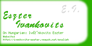 eszter ivankovits business card